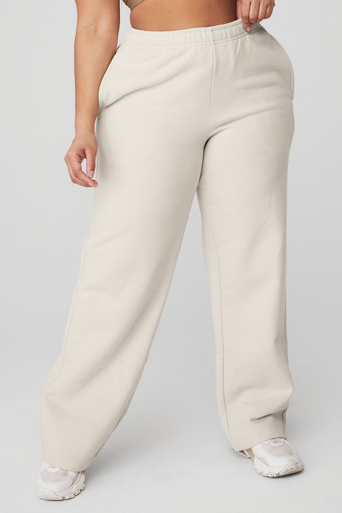 Alo Yoga Renown Sweat Women's Pants Beige | 25BLPMVIK