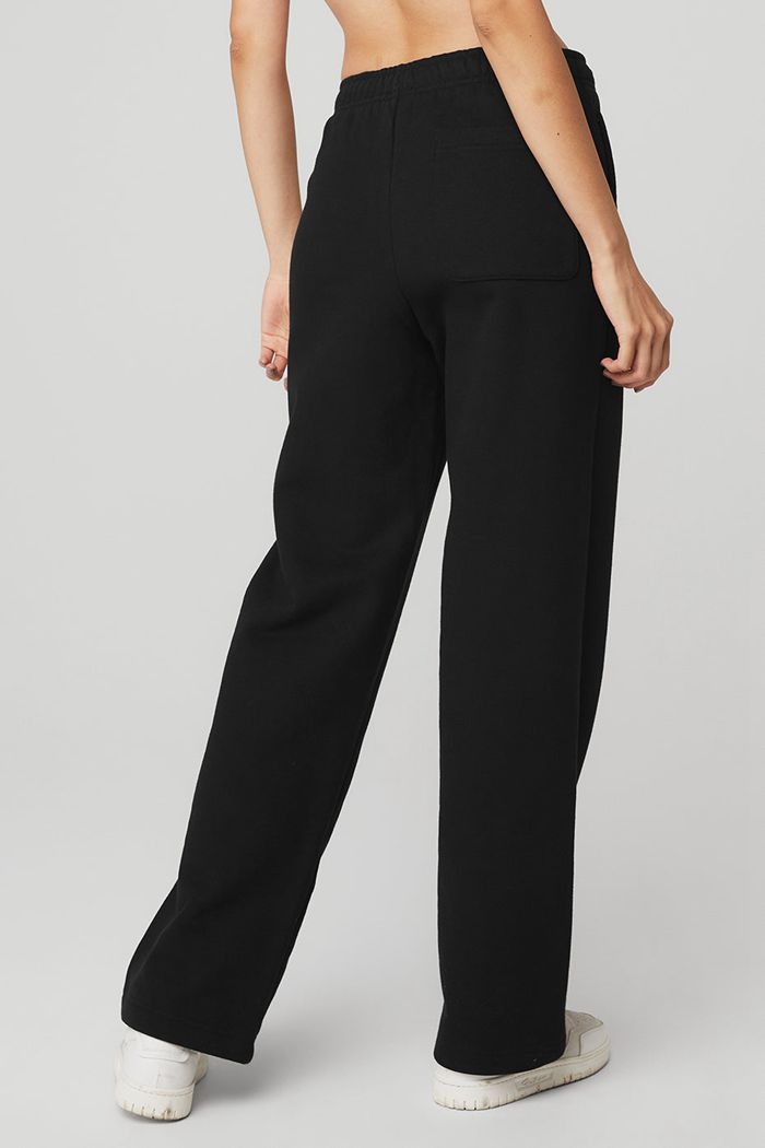 Alo Yoga Renown Sweat Women's Pants Black | 34OWRAUBL