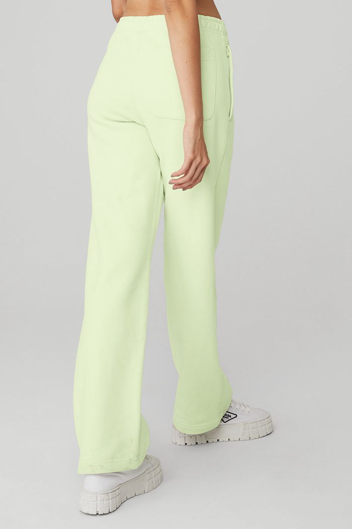 Alo Yoga Renown Sweat Women's Pants Green | 74GYZAFVX