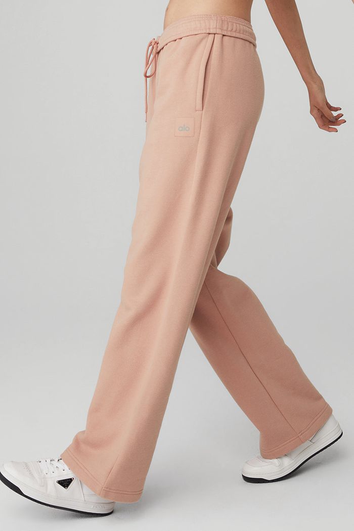 Alo Yoga Renown Sweat Women's Pants Pink | 56DCMXWJU