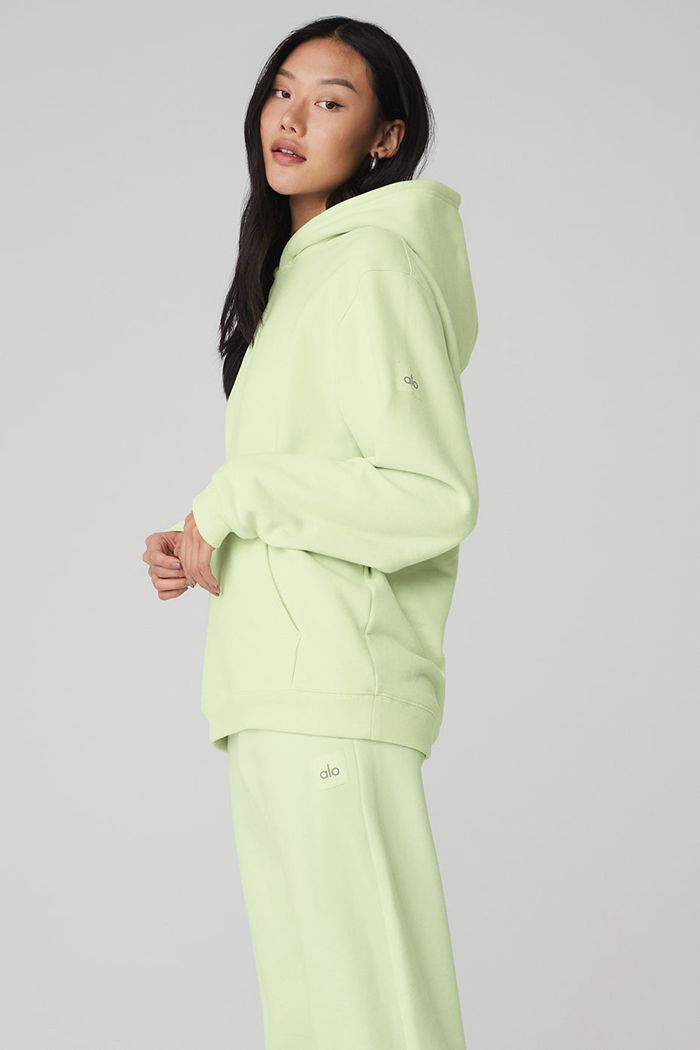 Alo Yoga Renown Women's Hoodie Green | 85KZMABNQ