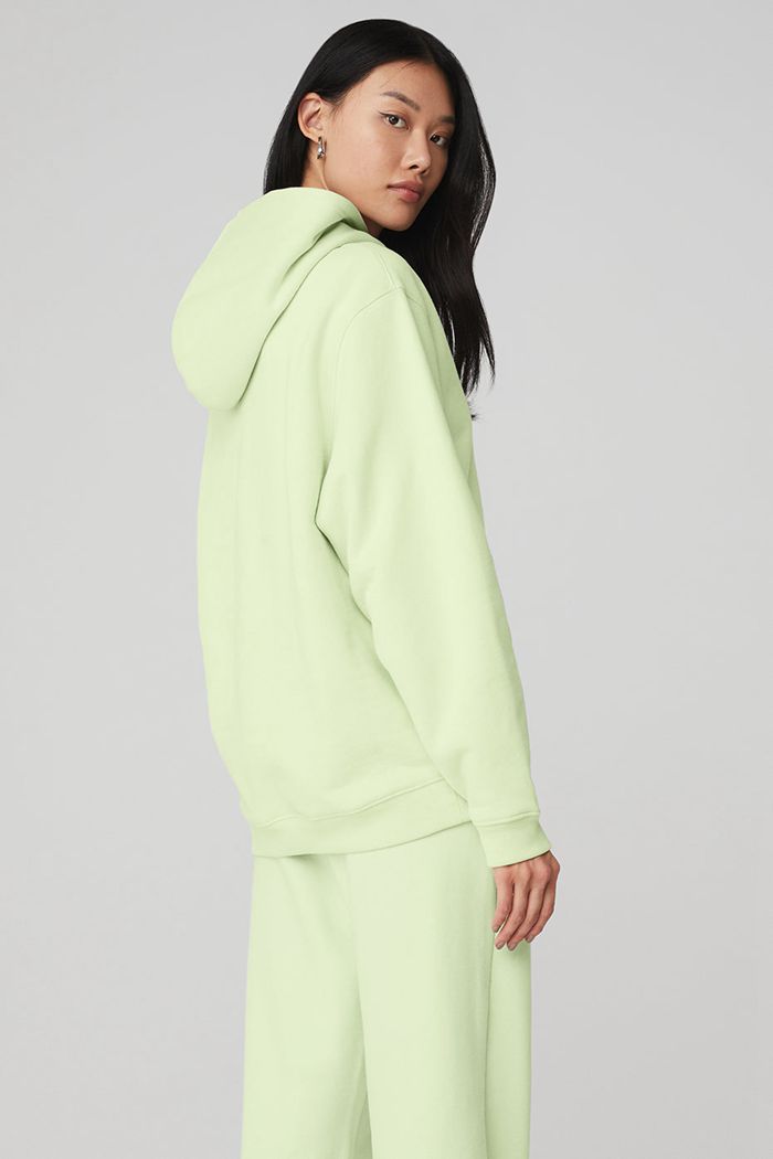 Alo Yoga Renown Women's Hoodie Green | 85KZMABNQ