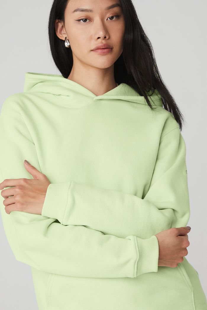 Alo Yoga Renown Women's Hoodie Green | 85KZMABNQ