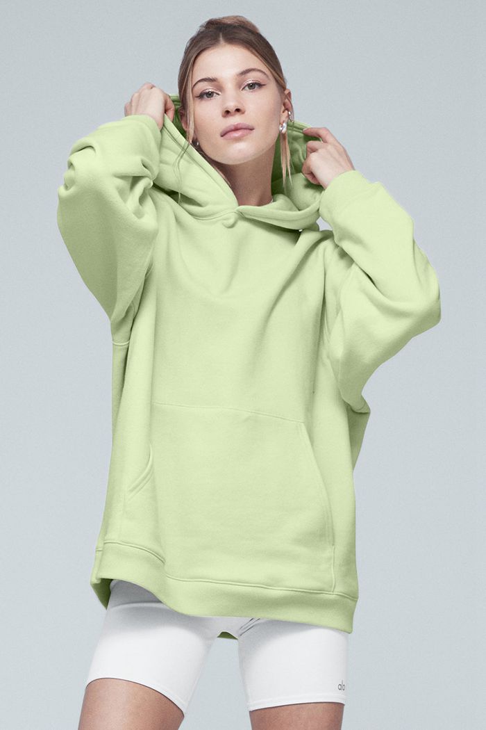 Alo Yoga Renown Women's Hoodie Green | 85KZMABNQ