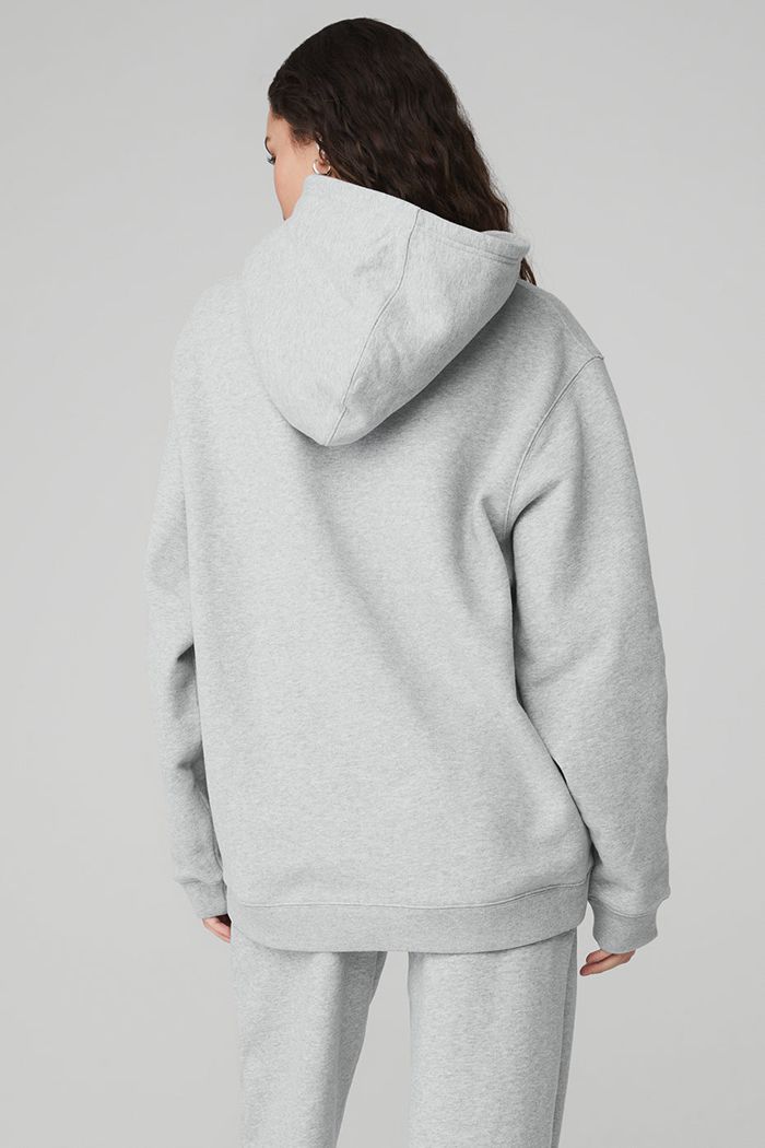 Alo Yoga Renown Women's Hoodie Grey | 51SGNOBYZ