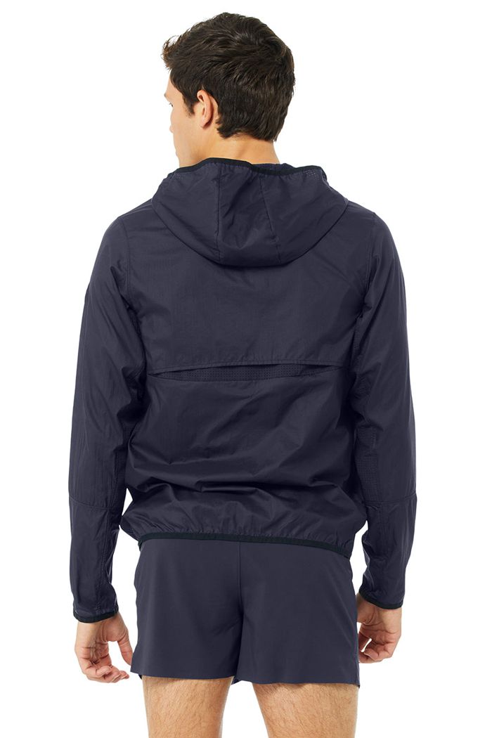 Alo Yoga Repeat Running Men's Jackets Black | 73REGBXIM