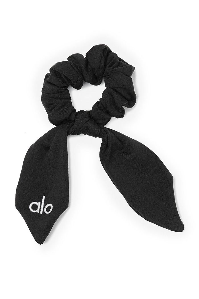 Alo Yoga Rhythm Women\'s Scrunchie Black | 48BTJNGQF