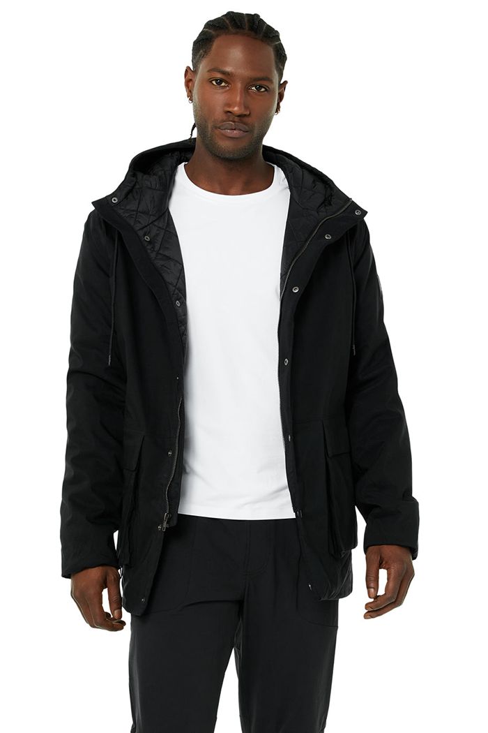 Alo Yoga Roam Insulated Men's Jackets Black | 47FKRLSUQ