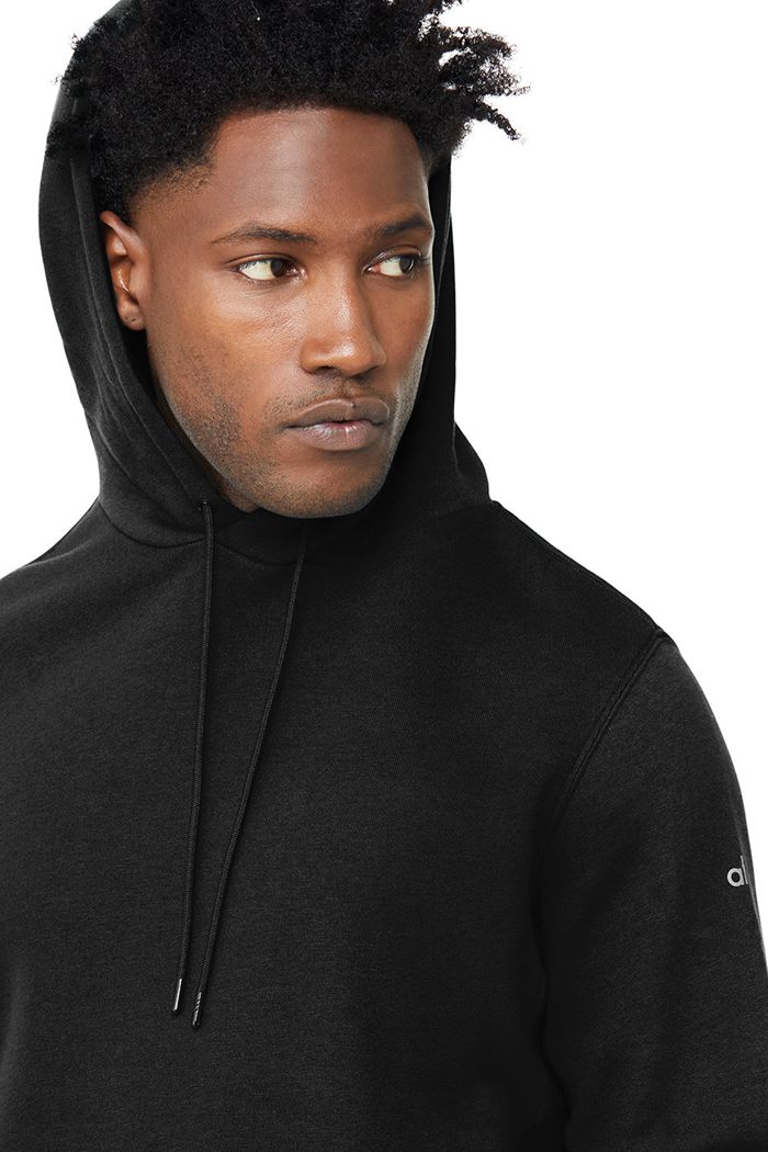 Alo Yoga Runyon Men's Hoodie Black | 15WAOLMZT