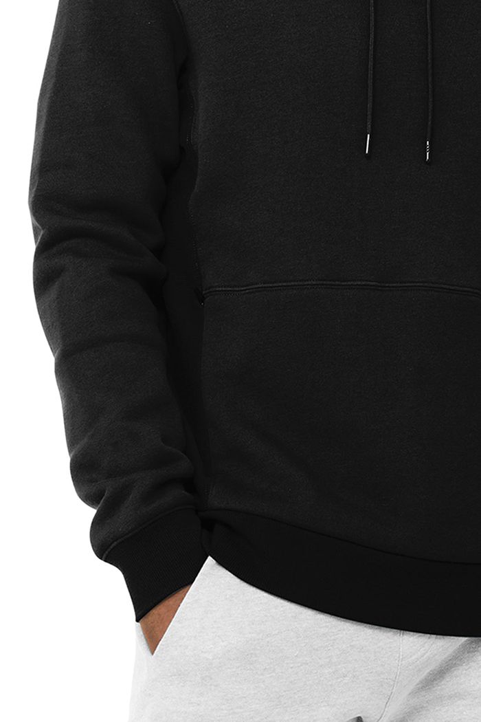 Alo Yoga Runyon Men's Hoodie Black | 15WAOLMZT