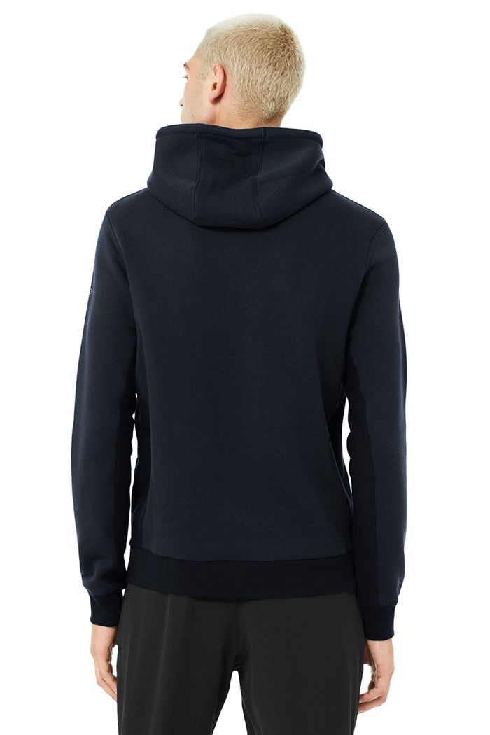 Alo Yoga Runyon Men's Hoodie Navy | 53YZHDGUT