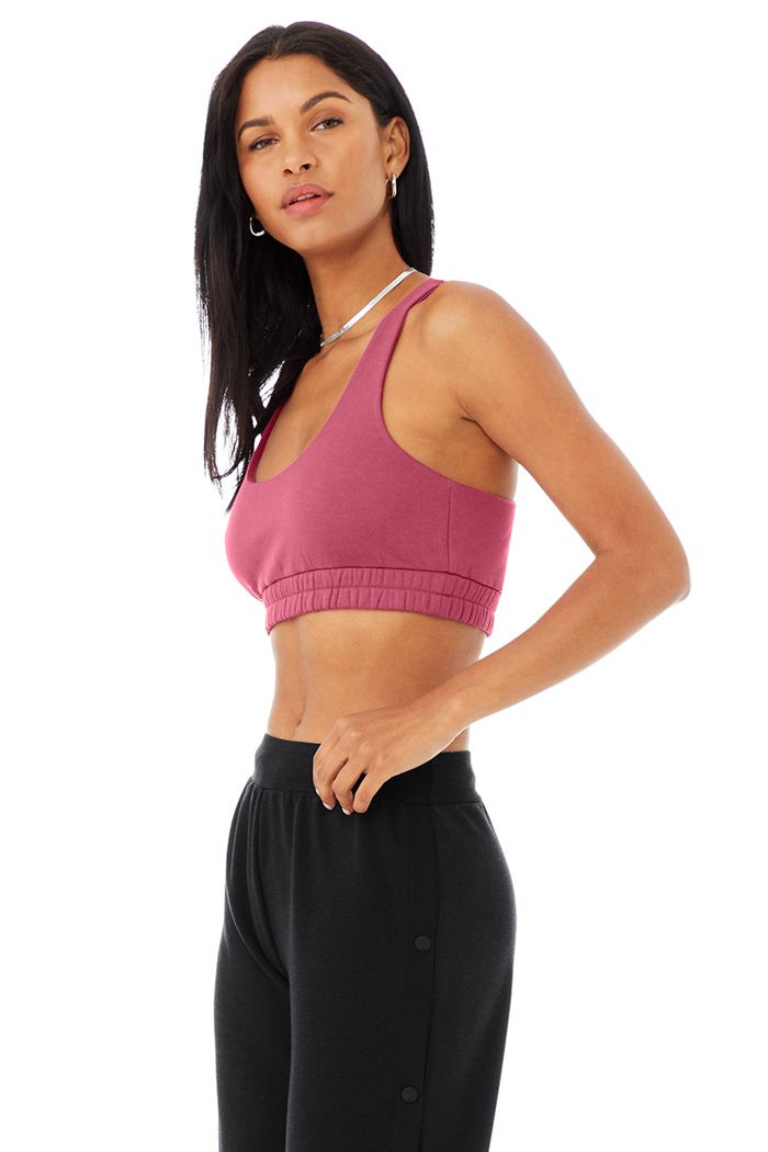 Alo Yoga Scoop Neck Sweatshirt Women's Bras Purple | 15WXEMUCZ