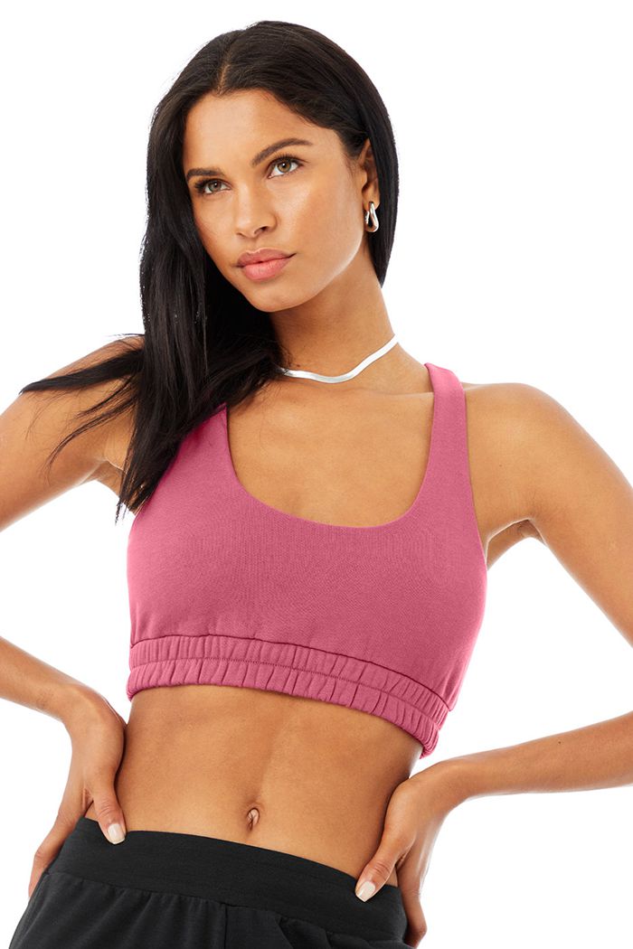 Alo Yoga Scoop Neck Sweatshirt Women's Bras Purple | 15WXEMUCZ