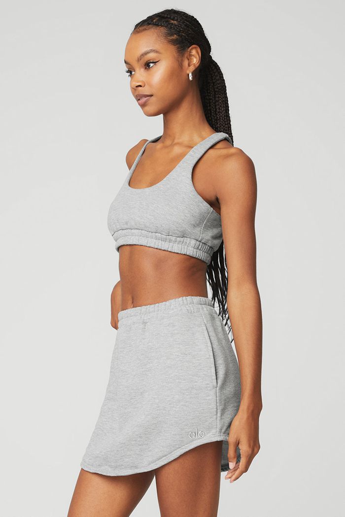 Alo Yoga Scoop Neck Sweatshirt Women's Bras Grey | 69INZFXTG