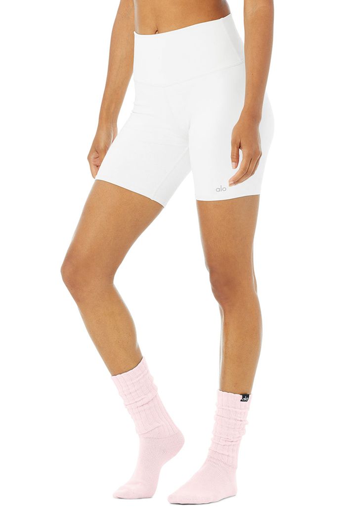 Alo Yoga Scrunch Women's Socks Pink | 47XYNHMOA