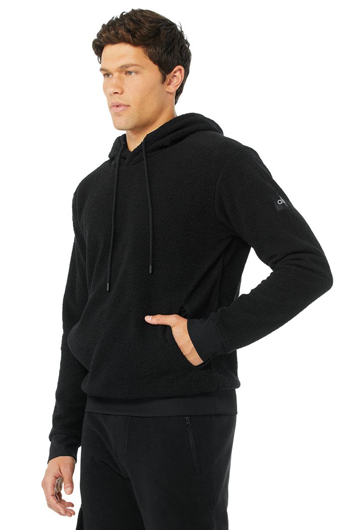 Alo Yoga Sherpa Men's Hoodie Black | 40YHVUPGM