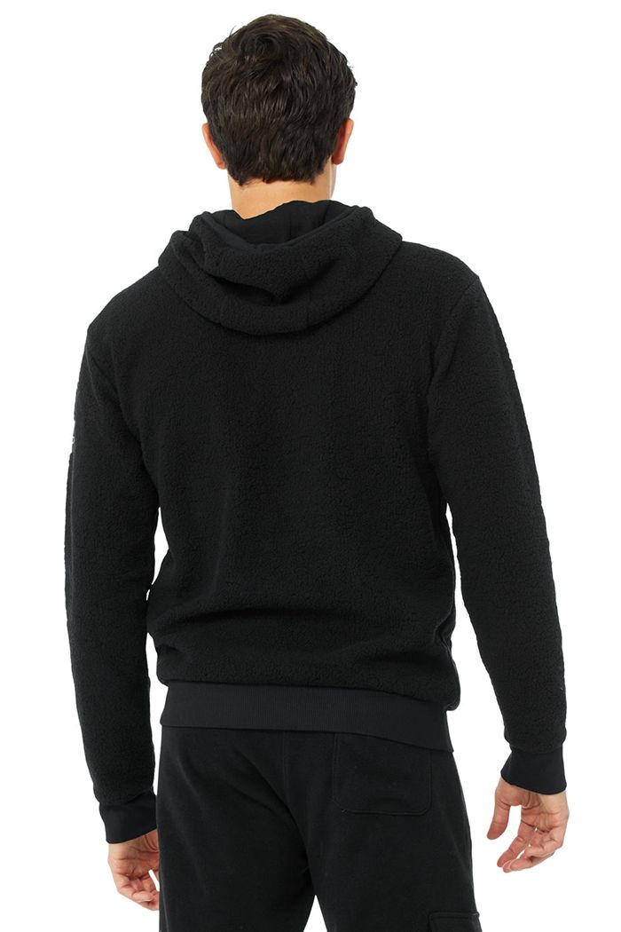 Alo Yoga Sherpa Men's Hoodie Black | 40YHVUPGM