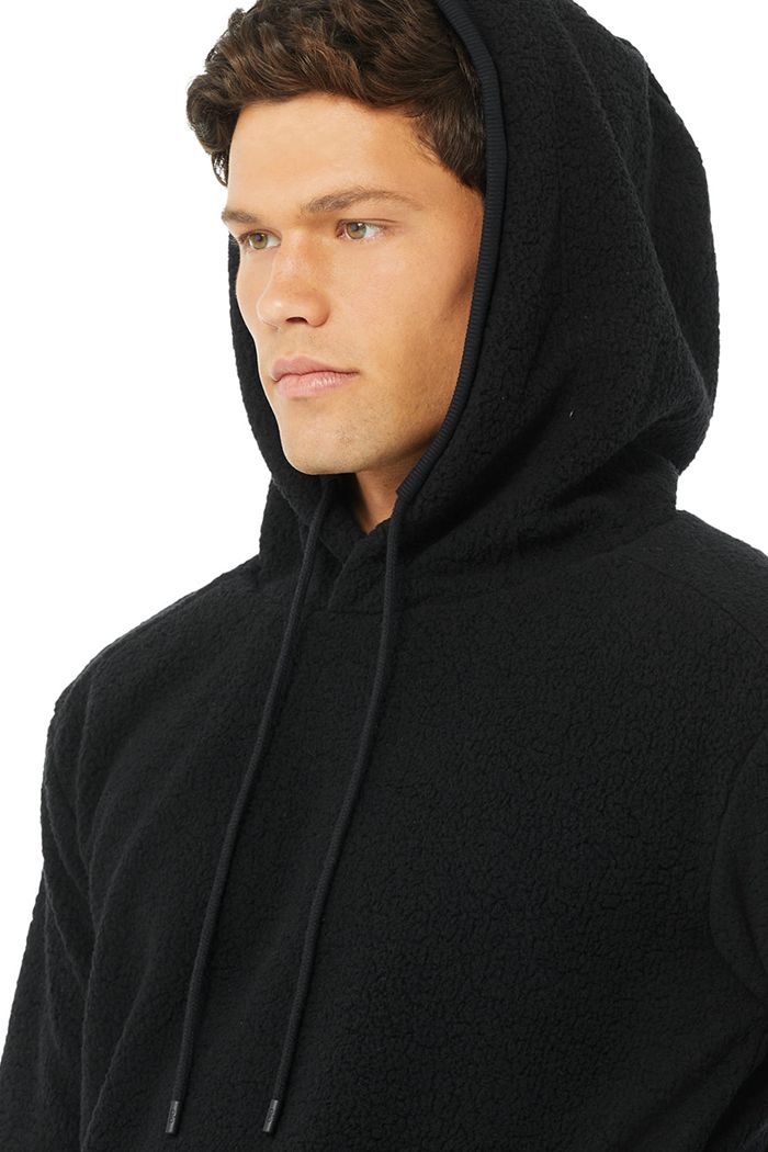 Alo Yoga Sherpa Men's Hoodie Black | 40YHVUPGM