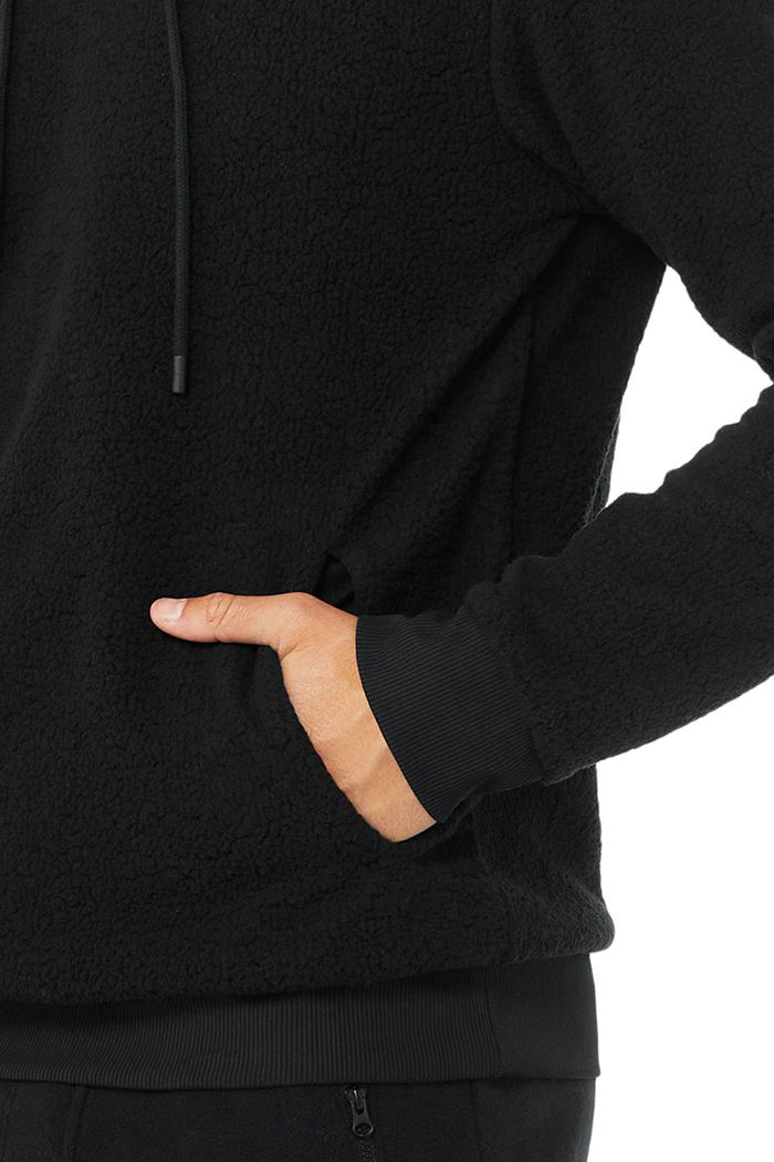 Alo Yoga Sherpa Men's Hoodie Black | 40YHVUPGM