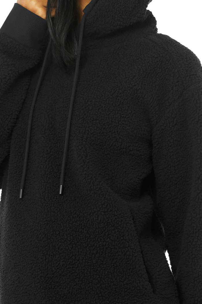 Alo Yoga Sherpa Women's Hoodie Black | 94FESHPJT