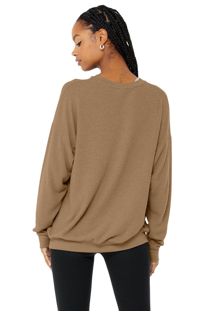 Alo Yoga Soho Women's Pullover Brown | 79GDHEVRO