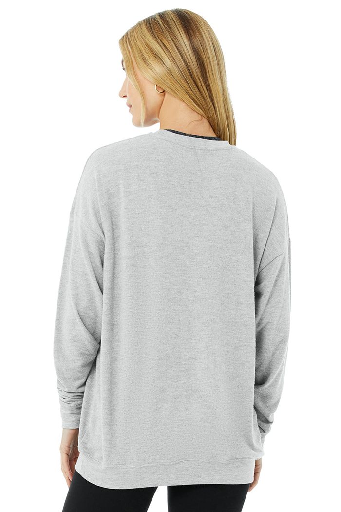 Alo Yoga Soho Women's Pullover Grey | 68CXLUTGE