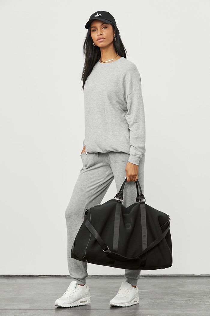 Alo Yoga Soho Women's Pullover Grey | 68CXLUTGE