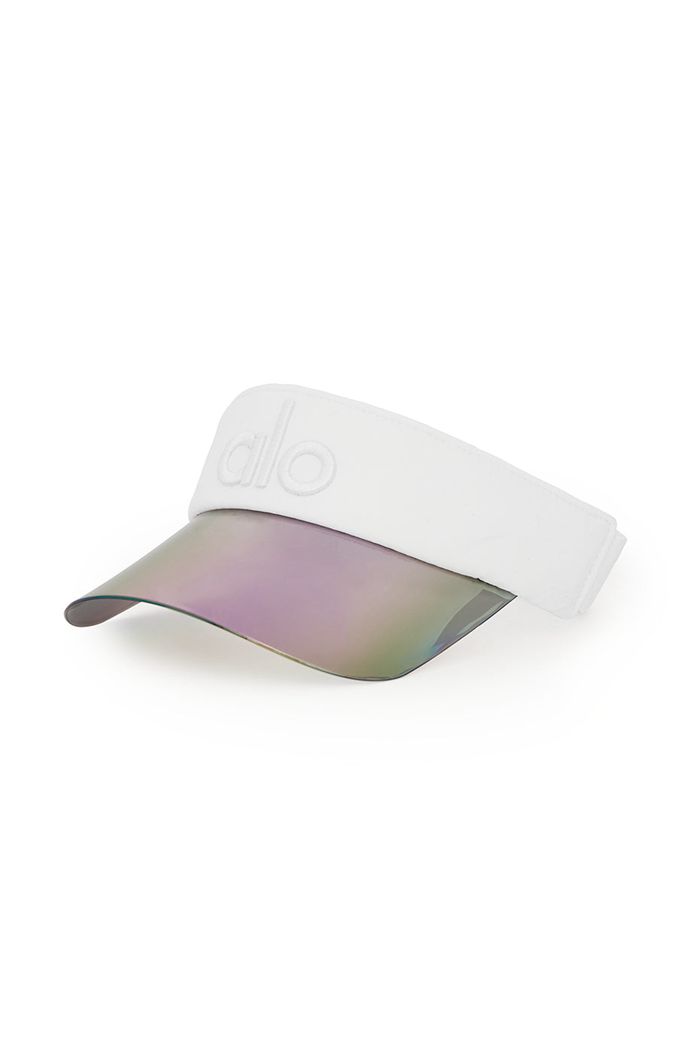 Alo Yoga Solar Women\'s Visor White | 90HQNVTGO