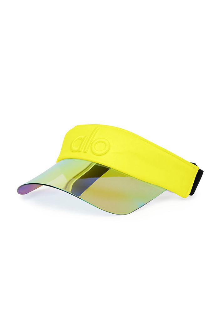 Alo Yoga Solar Women\'s Visor Yellow | 23GEPNDUH