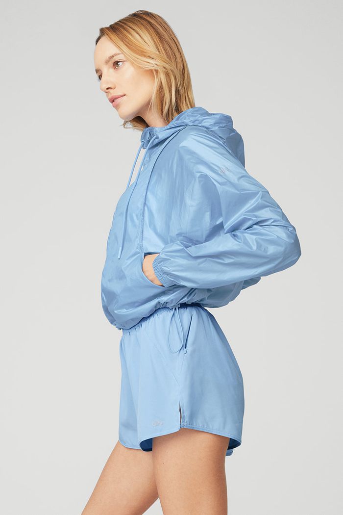 Alo Yoga Sprinter Women's Jackets Blue | 60FKLGBNQ