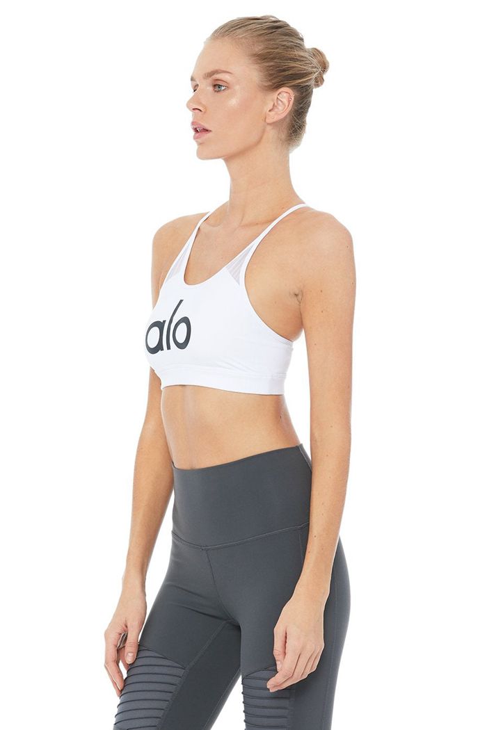 Alo Yoga Starlet Women's Bras White | 87JCPDUOW