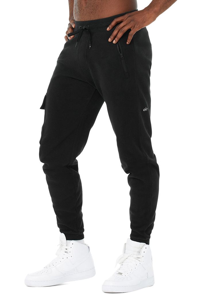 Alo Yoga Streetside Sweat Men's Pants Black | 96ASOKCEZ