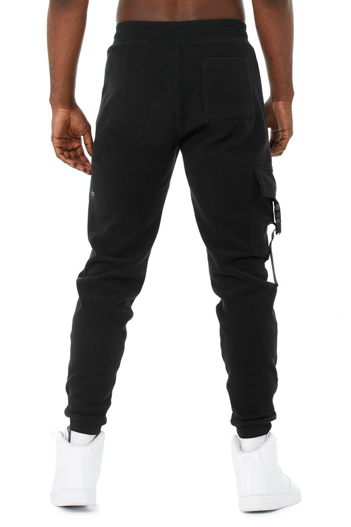 Alo Yoga Streetside Sweat Men's Pants Black | 96ASOKCEZ