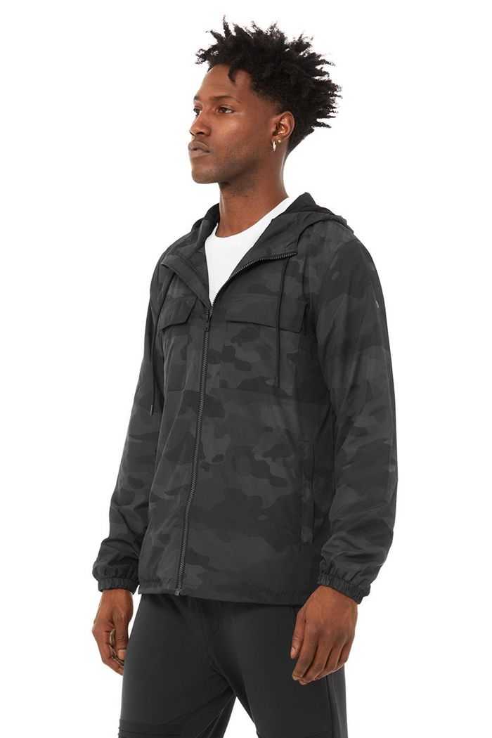 Alo Yoga Stride Men's Jackets Black | 53CQGHNZS