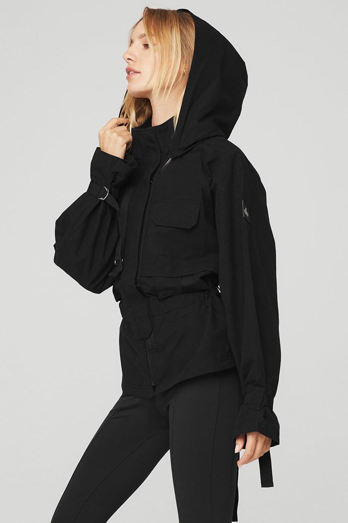 Alo Yoga Surplus Women's Jackets Black | 58NOFQJXM