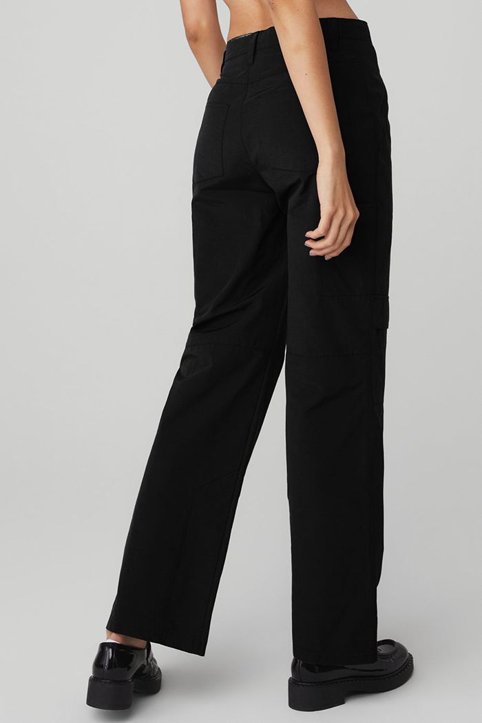 Alo Yoga The Edge Women's Trousers Black | 17EQHRCNZ