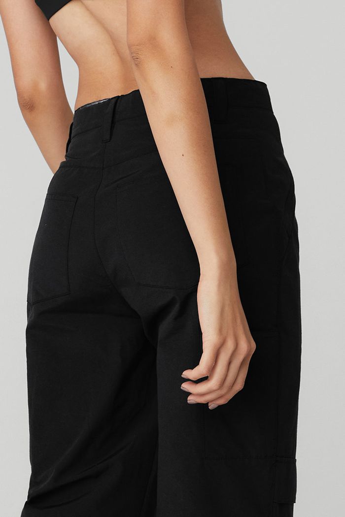 Alo Yoga The Edge Women's Trousers Black | 17EQHRCNZ