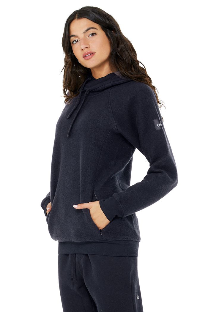 Alo Yoga The Triumph Women's Hoodie Black | 71ZEKLAGI