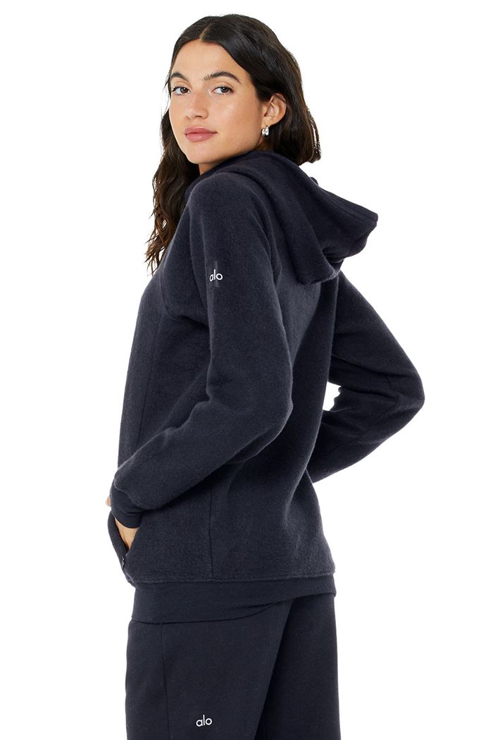 Alo Yoga The Triumph Women's Hoodie Black | 71ZEKLAGI