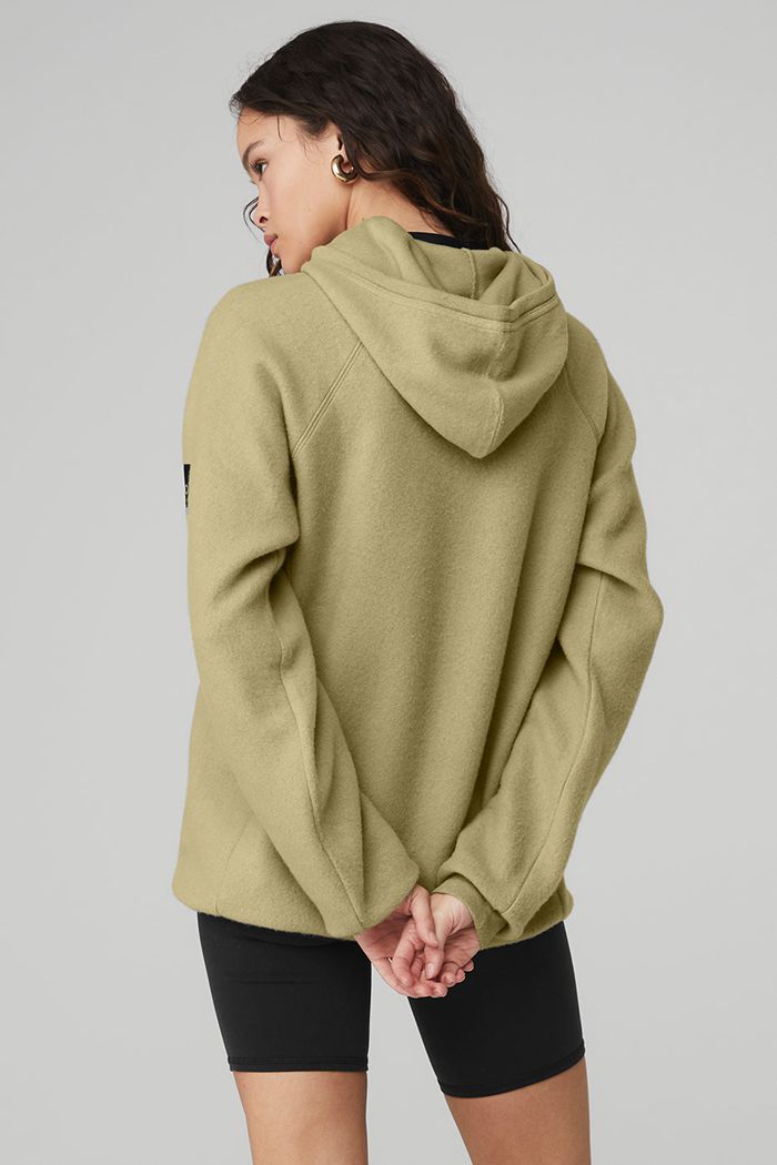 Alo Yoga The Triumph Women's Hoodie Green | 64OUZXFKP