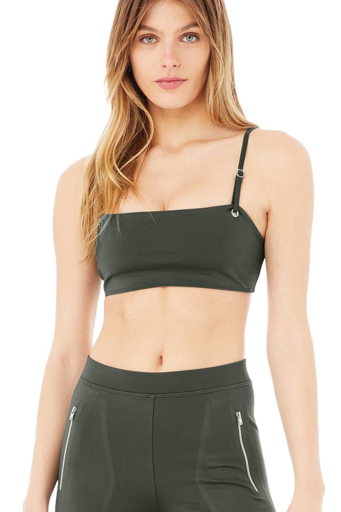 Alo Yoga Thrill Seeker Women's Bras Dark Green | 31AXENPHB