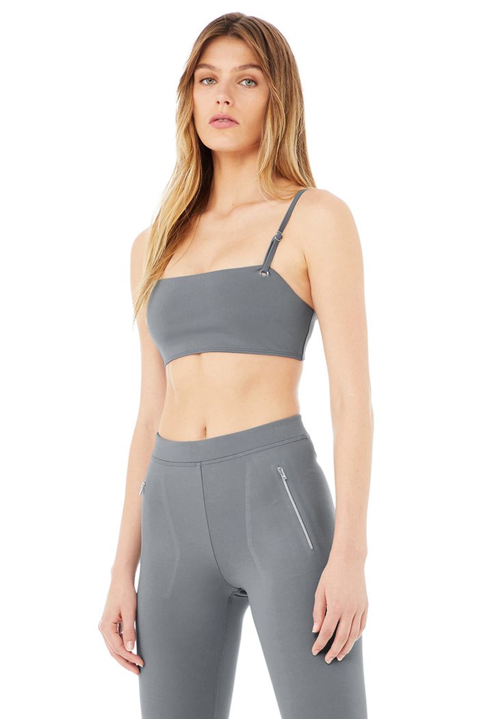 Alo Yoga Thrill Seeker Women's Bras Grey | 13JSCUNEQ