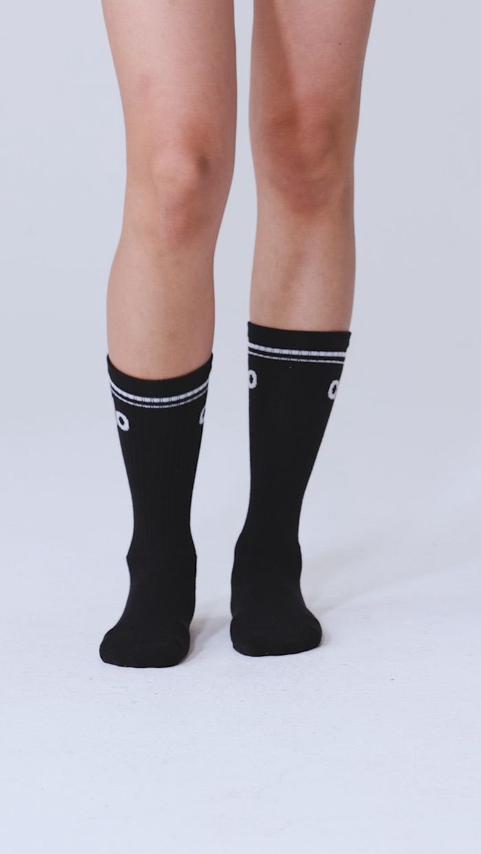 Alo Yoga Throwback Men's Socks Black White | 24JUZDESP