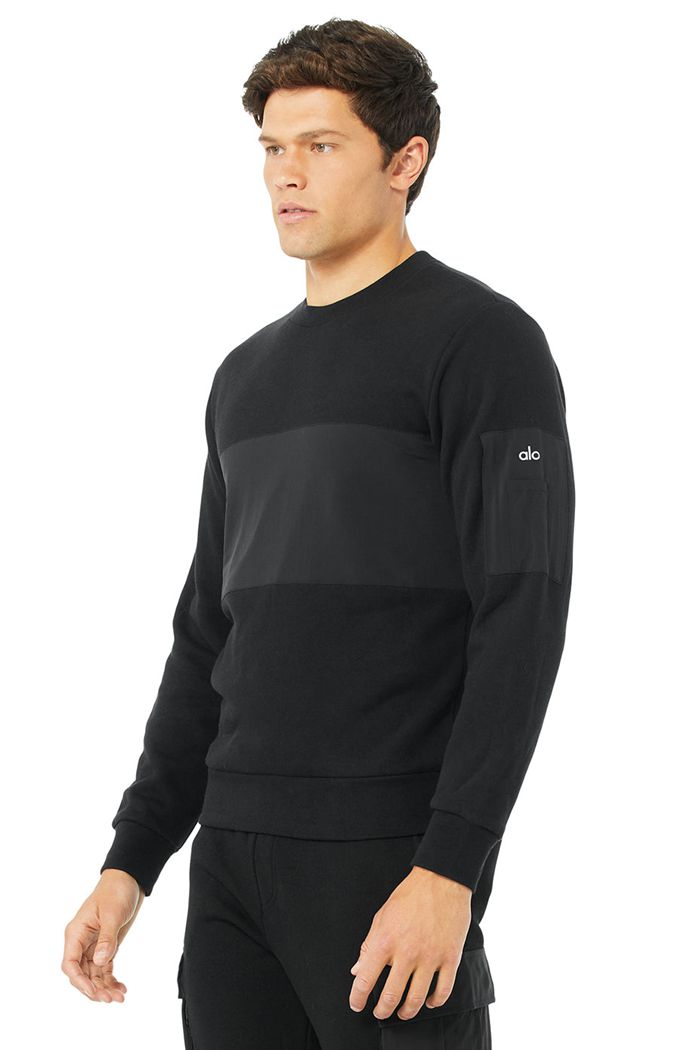 Alo Yoga Traverse Men's Pullover Black | 65FUISCWE