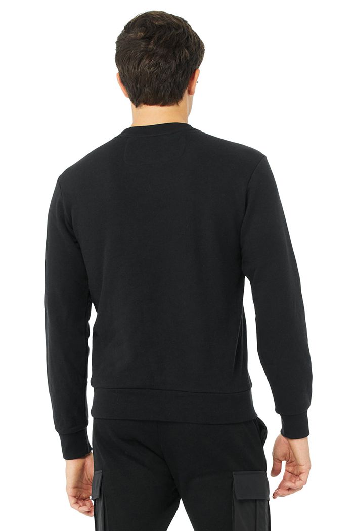 Alo Yoga Traverse Men's Pullover Black | 65FUISCWE