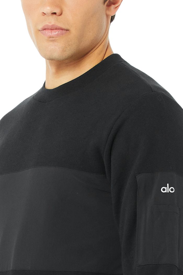 Alo Yoga Traverse Men's Pullover Black | 65FUISCWE