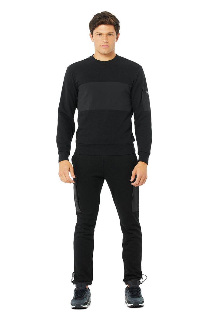 Alo Yoga Traverse Men's Pullover Black | 65FUISCWE