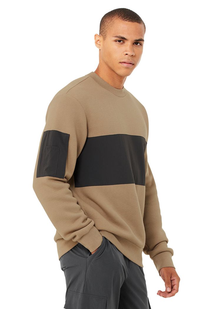 Alo Yoga Traverse Men's Pullover Dark Grey | 48HGYRFWT