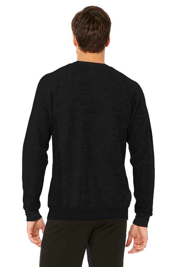 Alo Yoga Triumph Crew Neck Sweatshirt Men's Long Sleeve Black | 62DJQEATF