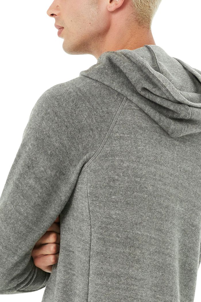 Alo Yoga Triumph Men's Hoodie Grey | 86ZFPXLOT